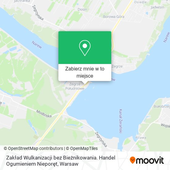 Mapa Zakład Wulkanizacji bez Bieżnikowania. Handel Ogumieniem Nieporęt