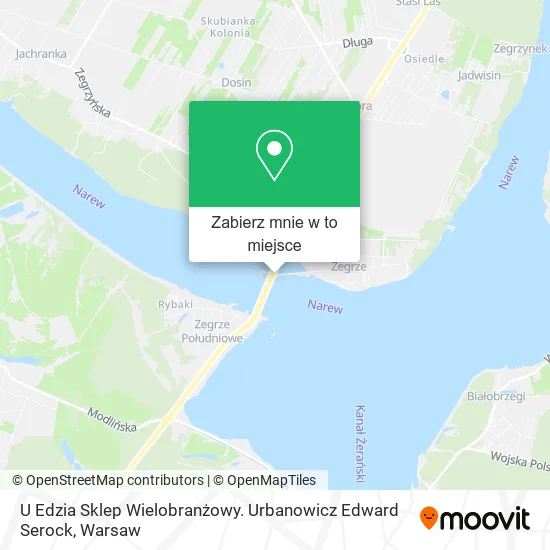Mapa U Edzia Sklep Wielobranżowy. Urbanowicz Edward Serock
