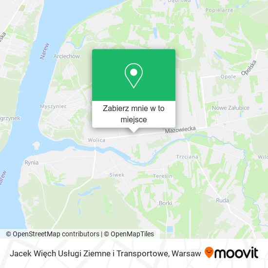 Mapa Jacek Więch Usługi Ziemne i Transportowe