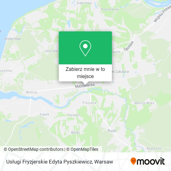 Mapa Usługi Fryzjerskie Edyta Pyszkiewicz