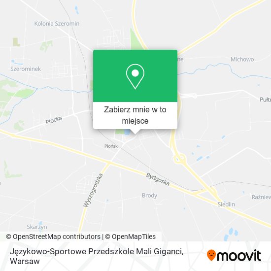 Mapa Językowo-Sportowe Przedszkole Mali Giganci