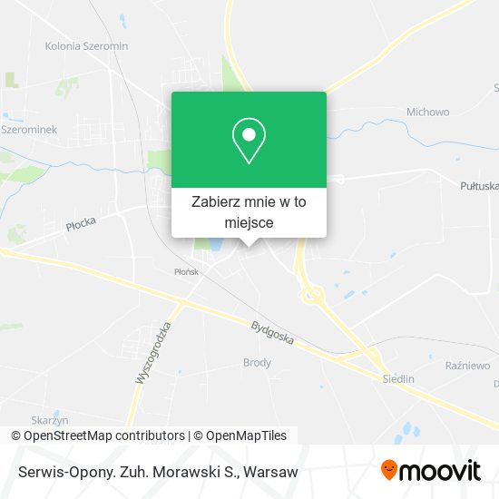 Mapa Serwis-Opony. Zuh. Morawski S.