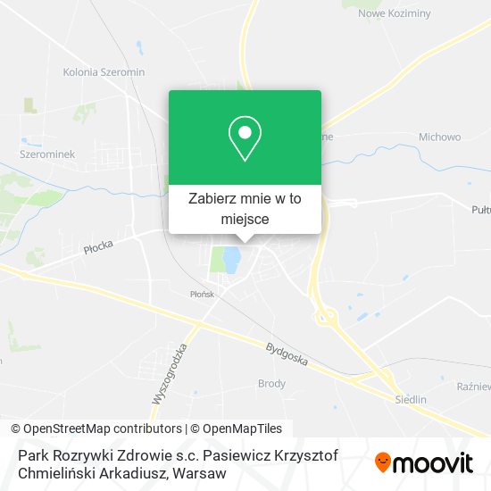 Mapa Park Rozrywki Zdrowie s.c. Pasiewicz Krzysztof Chmieliński Arkadiusz