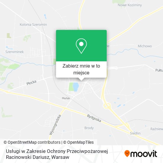 Mapa Usługi w Zakresie Ochrony Przeciwpożarowej Racinowski Dariusz