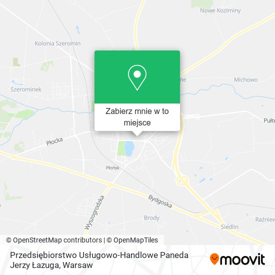 Mapa Przedsiębiorstwo Usługowo-Handlowe Paneda Jerzy Łazuga