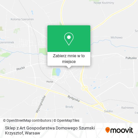 Mapa Sklep z Art Gospodarstwa Domowego Szumski Krzysztof