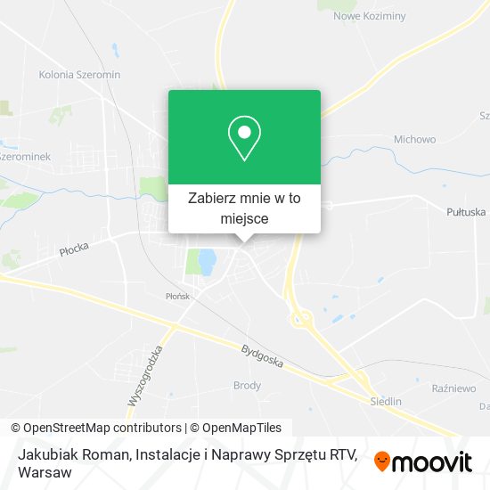 Mapa Jakubiak Roman, Instalacje i Naprawy Sprzętu RTV