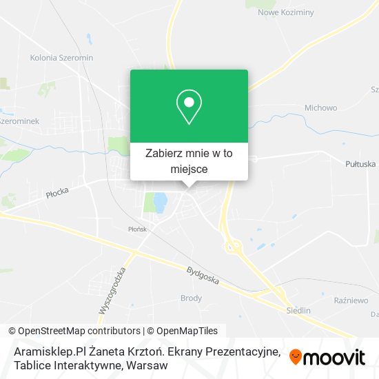 Mapa Aramisklep.Pl Żaneta Krztoń. Ekrany Prezentacyjne, Tablice Interaktywne