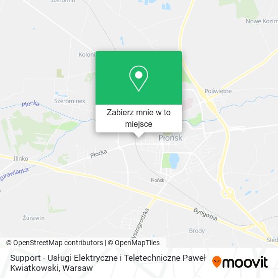 Mapa Support - Usługi Elektryczne i Teletechniczne Paweł Kwiatkowski