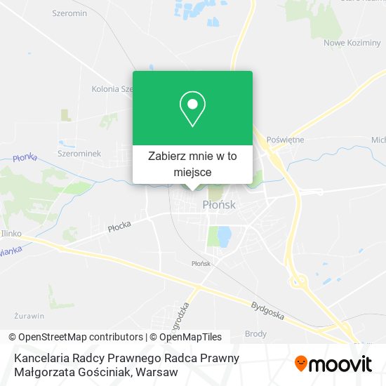 Mapa Kancelaria Radcy Prawnego Radca Prawny Małgorzata Gościniak