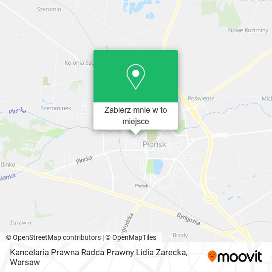 Mapa Kancelaria Prawna Radca Prawny Lidia Zarecka