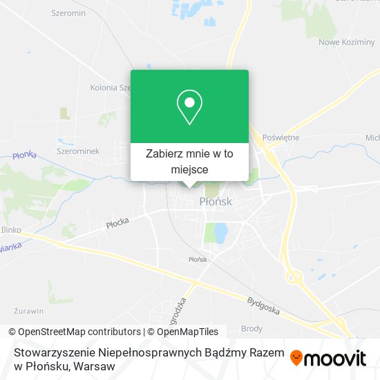 Mapa Stowarzyszenie Niepełnosprawnych Bądźmy Razem w Płońsku