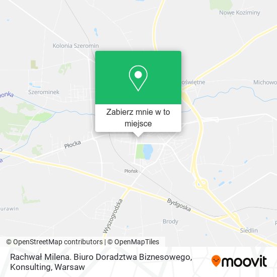 Mapa Rachwał Milena. Biuro Doradztwa Biznesowego, Konsulting