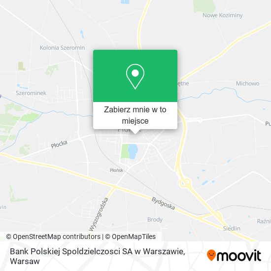 Mapa Bank Polskiej Spoldzielczosci SA w Warszawie