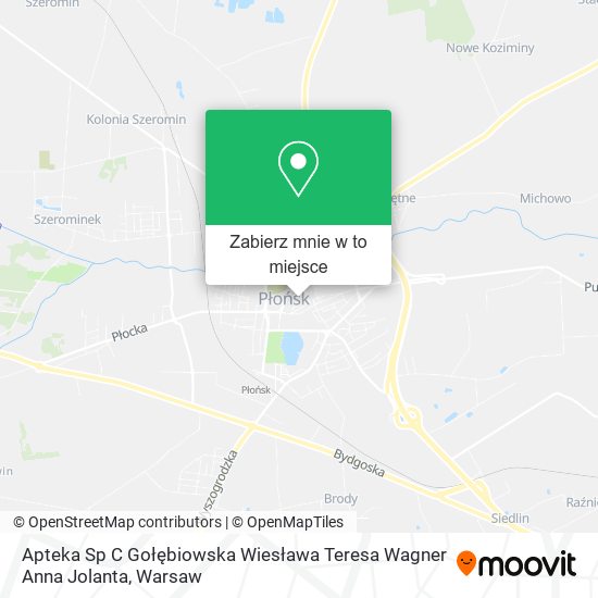 Mapa Apteka Sp C Gołębiowska Wiesława Teresa Wagner Anna Jolanta