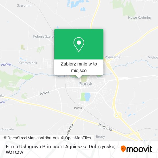 Mapa Firma Usługowa Primasort Agnieszka Dobrzyńska