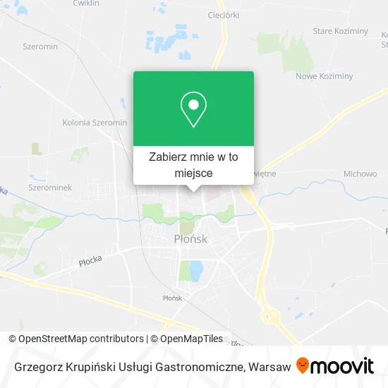 Mapa Grzegorz Krupiński Usługi Gastronomiczne