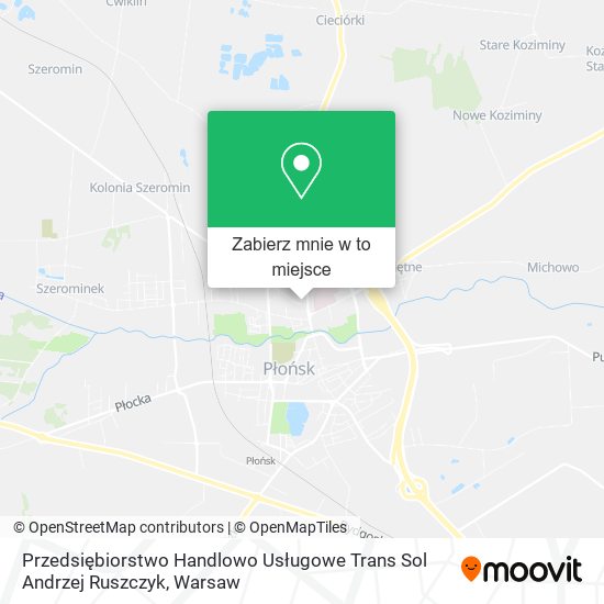 Mapa Przedsiębiorstwo Handlowo Usługowe Trans Sol Andrzej Ruszczyk