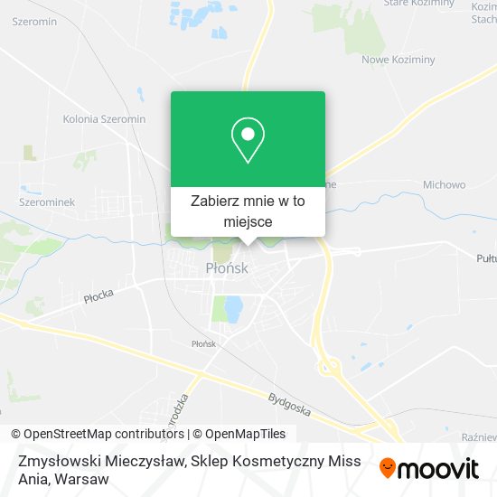 Mapa Zmysłowski Mieczysław, Sklep Kosmetyczny Miss Ania