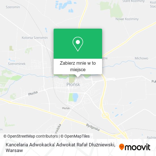 Mapa Kancelaria Adwokacka' Adwokat Rafał Dłużniewski