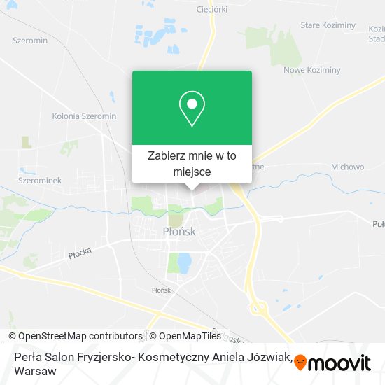 Mapa Perła Salon Fryzjersko- Kosmetyczny Aniela Józwiak