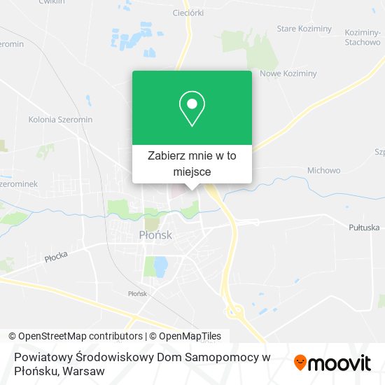 Mapa Powiatowy Środowiskowy Dom Samopomocy w Płońsku