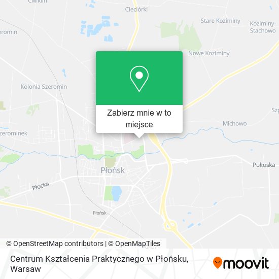 Mapa Centrum Kształcenia Praktycznego w Płońsku