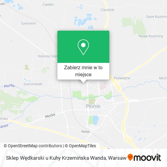 Mapa Sklep Wędkarski u Kuhy Krzemińska Wanda