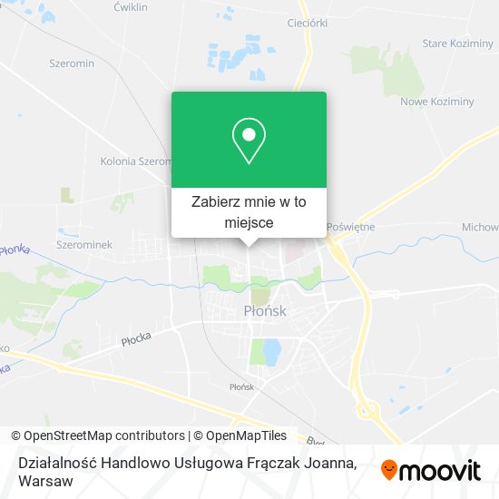 Mapa Działalność Handlowo Usługowa Frączak Joanna