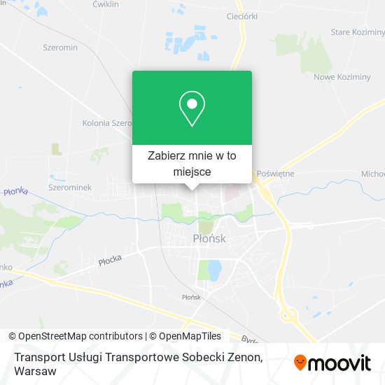 Mapa Transport Usługi Transportowe Sobecki Zenon