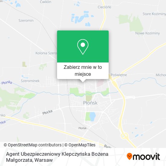 Mapa Agent Ubezpieczeniowy Klepczyńska Bożena Małgorzata