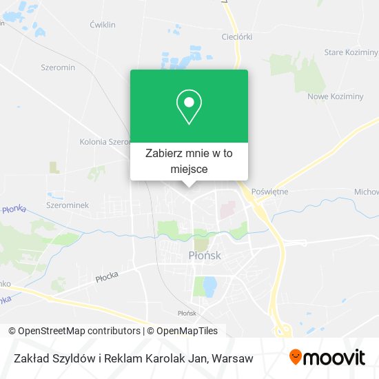 Mapa Zakład Szyldów i Reklam Karolak Jan