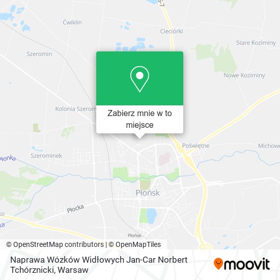 Mapa Naprawa Wózków Widłowych Jan-Car Norbert Tchórznicki