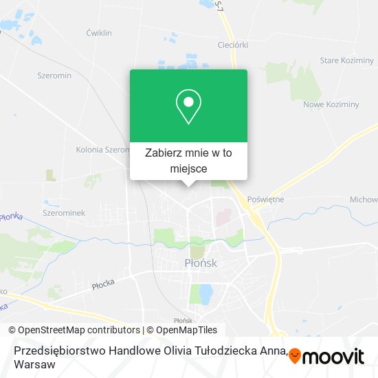 Mapa Przedsiębiorstwo Handlowe Olivia Tułodziecka Anna