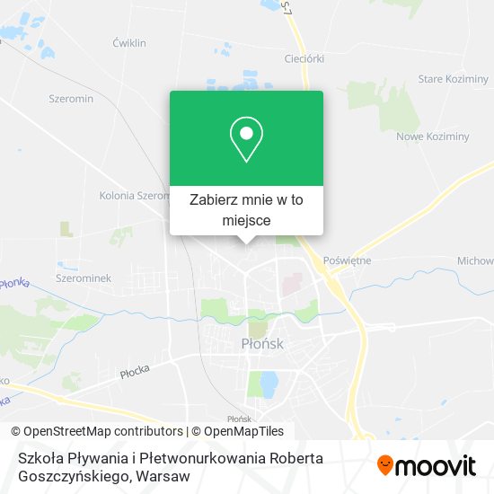 Mapa Szkoła Pływania i Płetwonurkowania Roberta Goszczyńskiego