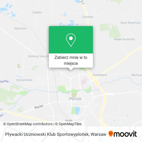 Mapa Pływacki Uczniowski Klub Sportowyplońsk