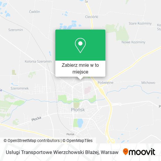 Mapa Usługi Transportowe Wierzchowski Błażej