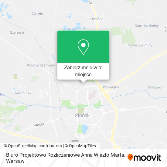 Mapa Biuro Projektowo Rozliczeniowe Anna Wlazło Marta