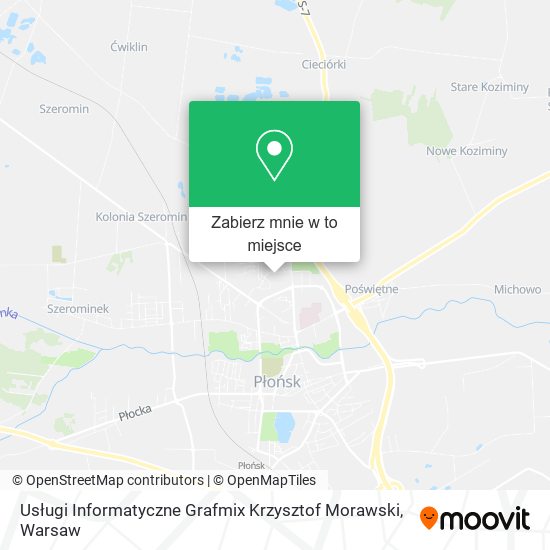 Mapa Usługi Informatyczne Grafmix Krzysztof Morawski