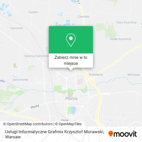 Mapa Usługi Informatyczne Grafmix Krzysztof Morawski