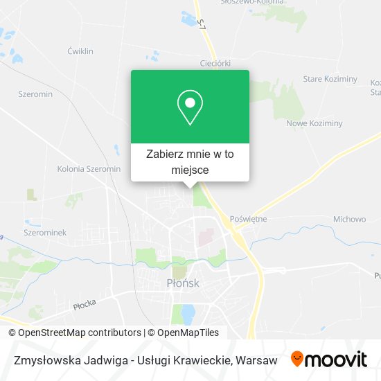 Mapa Zmysłowska Jadwiga - Usługi Krawieckie