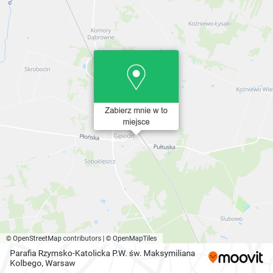 Mapa Parafia Rzymsko-Katolicka P.W. św. Maksymiliana Kolbego