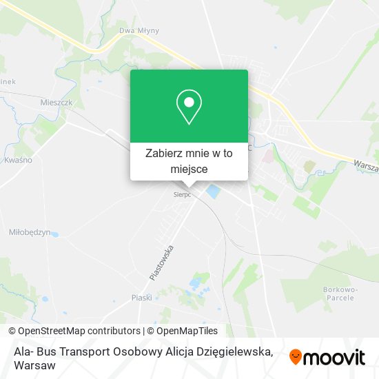 Mapa Ala- Bus Transport Osobowy Alicja Dzięgielewska