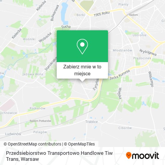 Mapa Przedsiebiorstwo Transportowo Handlowe Tiw Trans