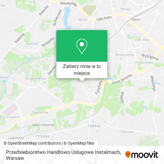 Mapa Przedsiebiorstwo Handlowo Uslugowe Instalmach