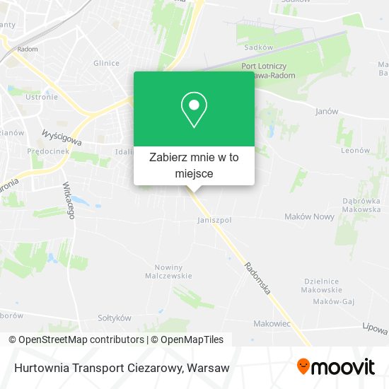 Mapa Hurtownia Transport Ciezarowy