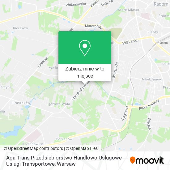 Mapa Aga Trans Przedsiebiorstwo Handlowo Uslugowe Uslugi Transportowe