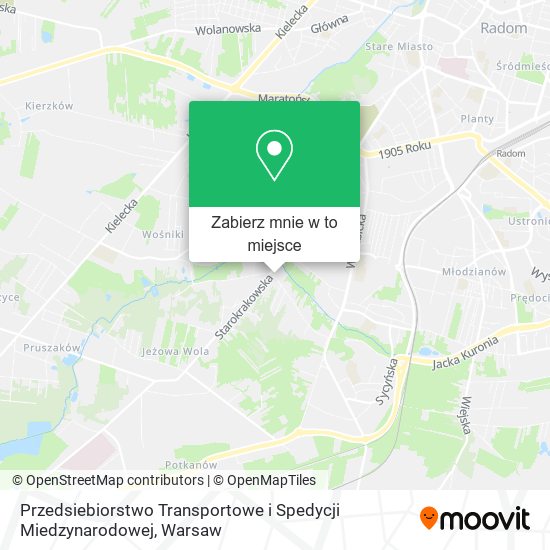 Mapa Przedsiebiorstwo Transportowe i Spedycji Miedzynarodowej