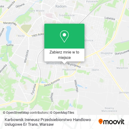 Mapa Karbownik Ireneusz Przedsiebiorstwo Handlowo Uslugowe Er Trans