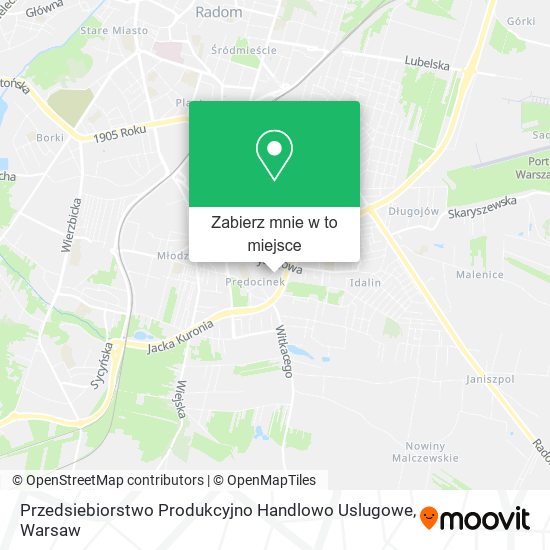 Mapa Przedsiebiorstwo Produkcyjno Handlowo Uslugowe